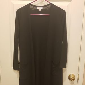 Lularoe Black long sleeve cover up sweater